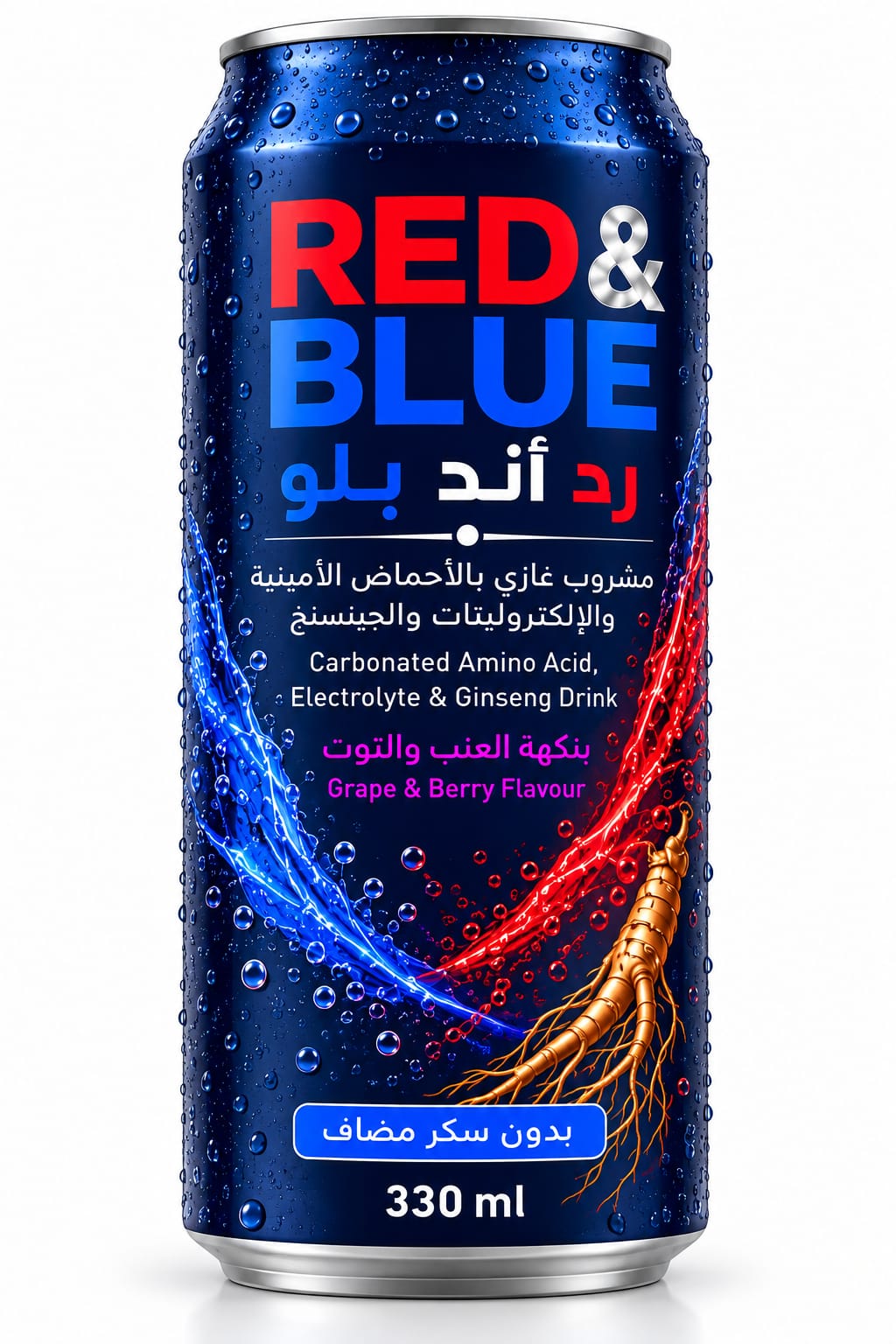 Carbonated Amino Acid, Electrolyte & Ginseng Drink 330ml — product photo